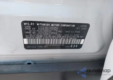 2024 Mitsubishi Outlander Es 2.5 2Wd из США, поврежденный, VIN JA4J3UA88RZ021382